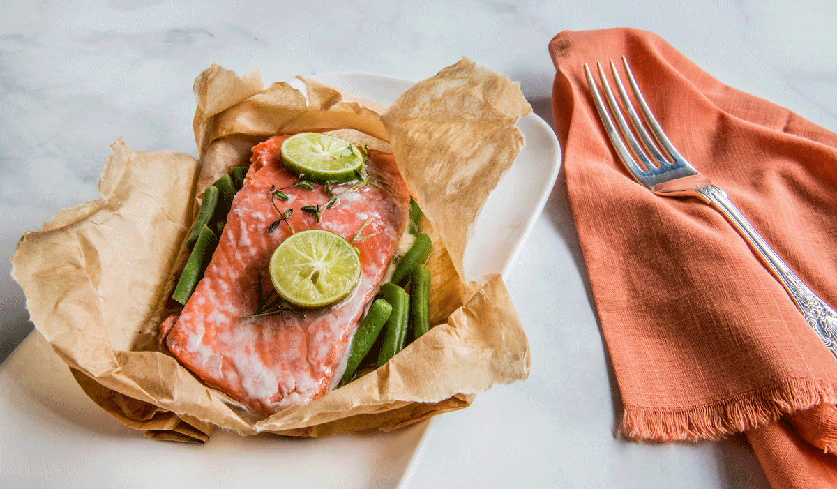 Salmon en papillote recipe