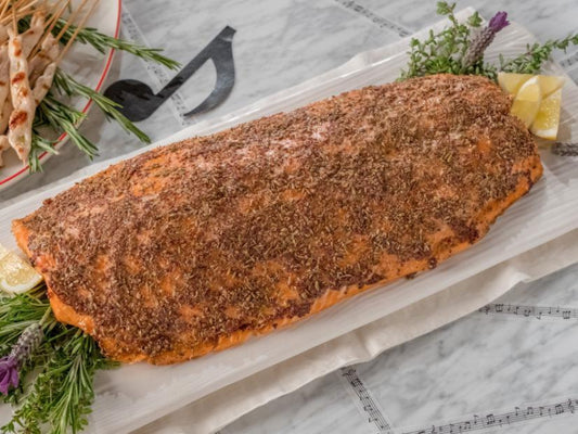 Slow Roasted Mustard Salmon