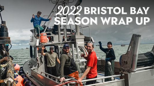 2022 Bristol Bay Season Wrap Up - the crew standing and smiling on the deck of the Ava Jane