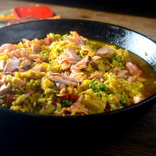 Salmon Paella