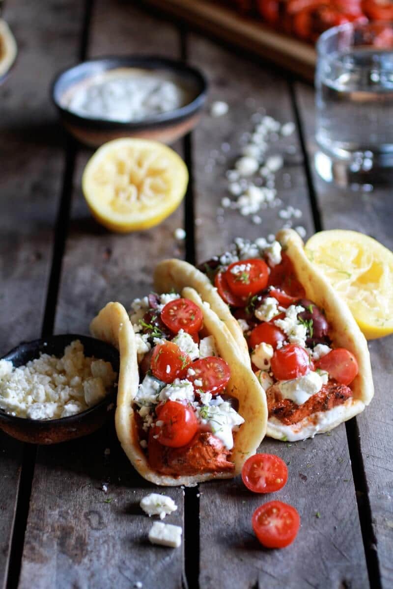 Grilled Salmon Gyros