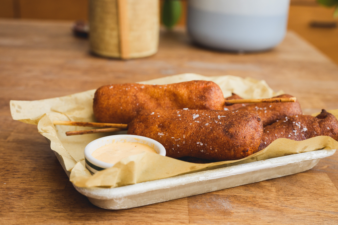 Sockeye Salmon Corndog