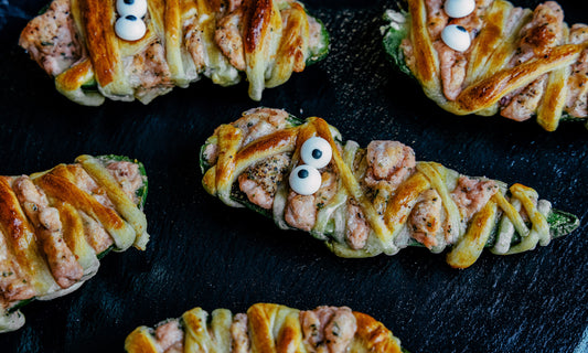 Mummy Jalapeño Sockeye Salmon Poppers