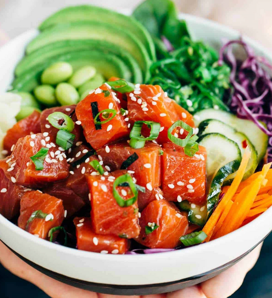 Spicy Salmon Poke Bowls