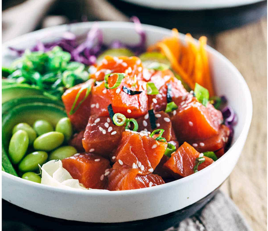 Spicy Sockeye Salmon Poke Bowls