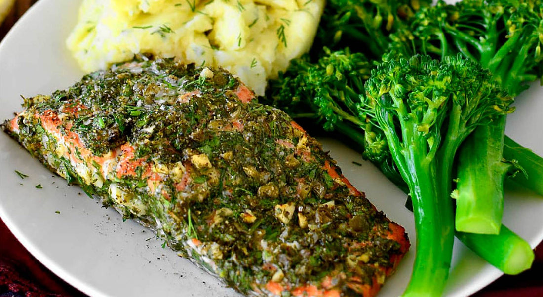 Caper & Herb Crusted Sockeye Salmon