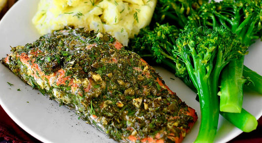 Caper & Herb Crusted Sockeye Salmon