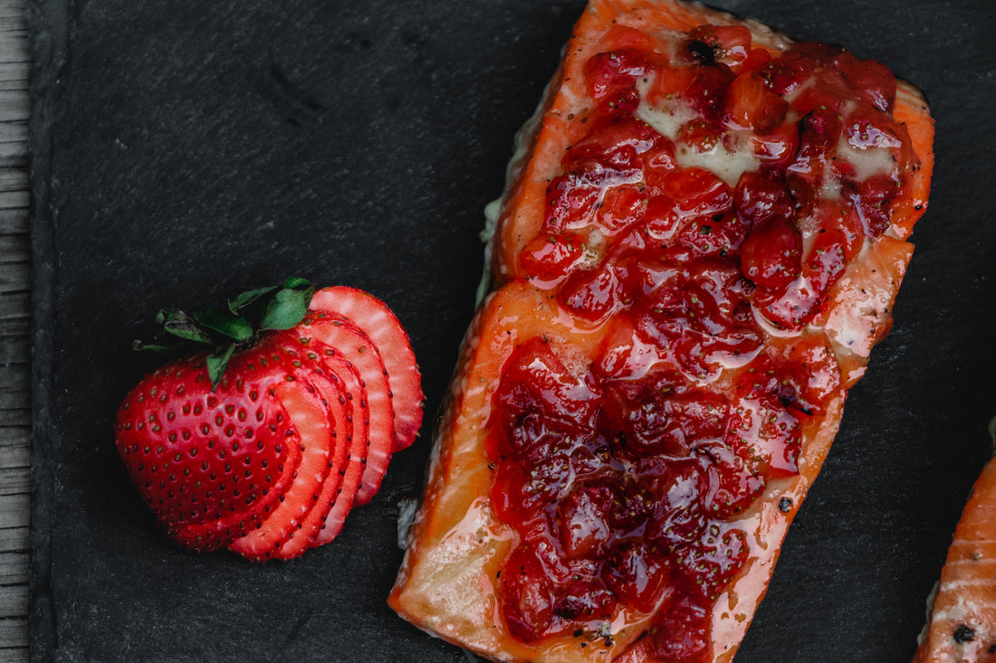 Grilled Sweet & Sour Strawberry Salmon