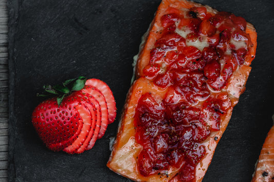 Grilled Sweet & Sour Strawberry Salmon