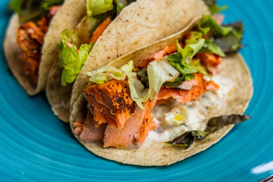 Air Fried Sockeye Salmon Street Tacos