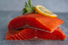 Load image into Gallery viewer, Buying Club SALMON PORTIONS 10 LB CASE  •  $16.99/lb